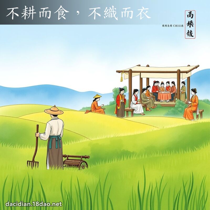 不耕而食,不织而衣 配图