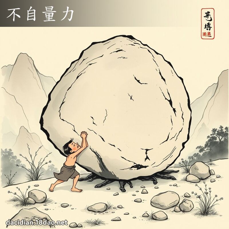 不自量力 配图