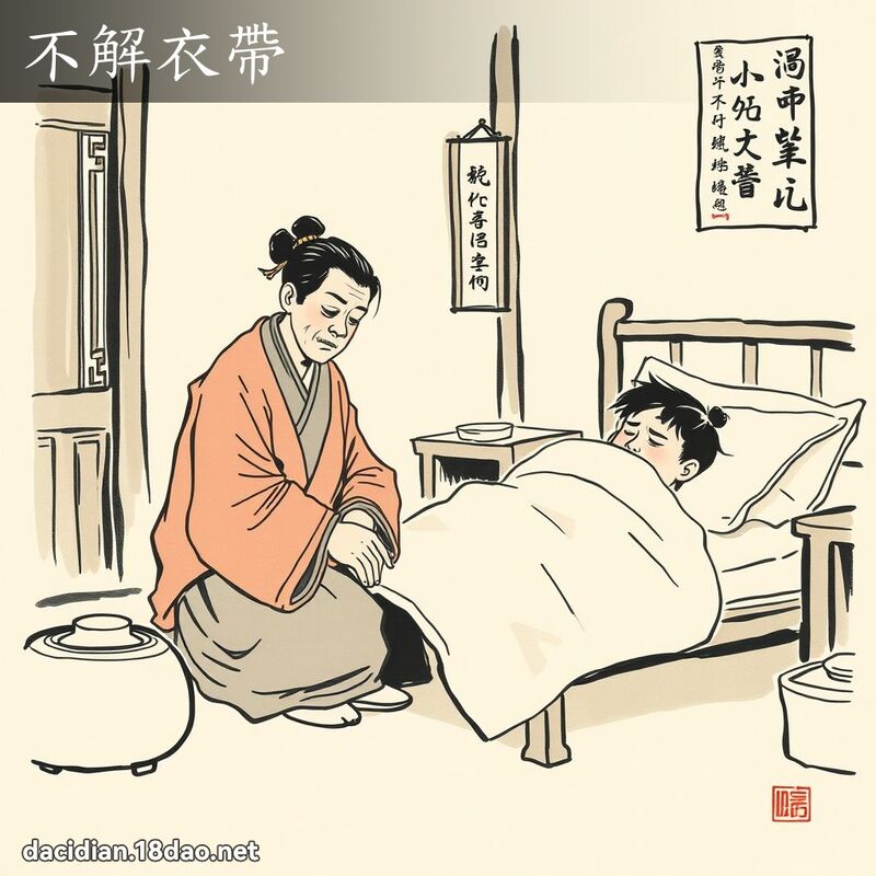 不解衣带 配图