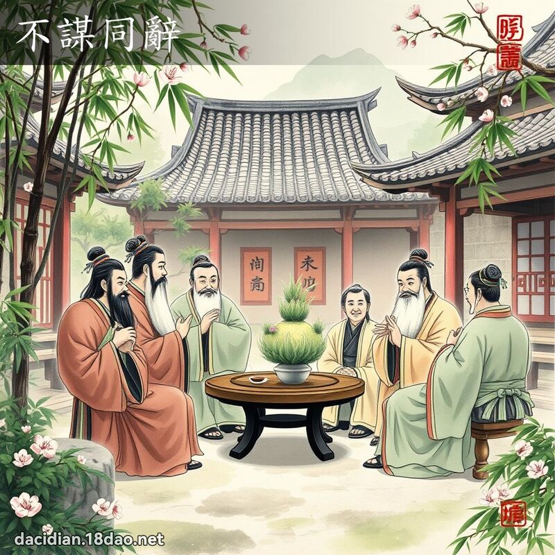 不谋同辞 配图