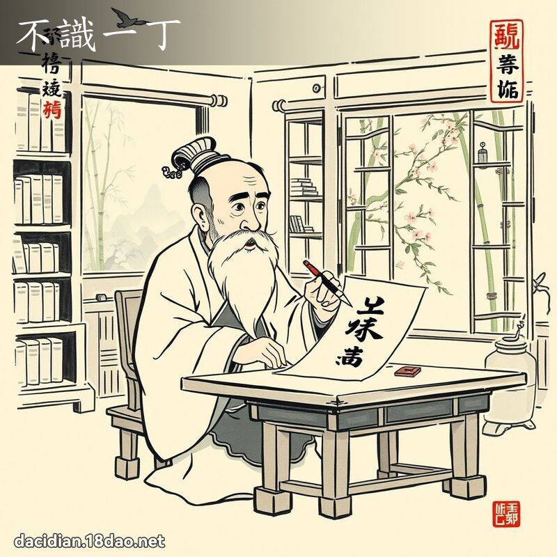 不识一丁 配图
