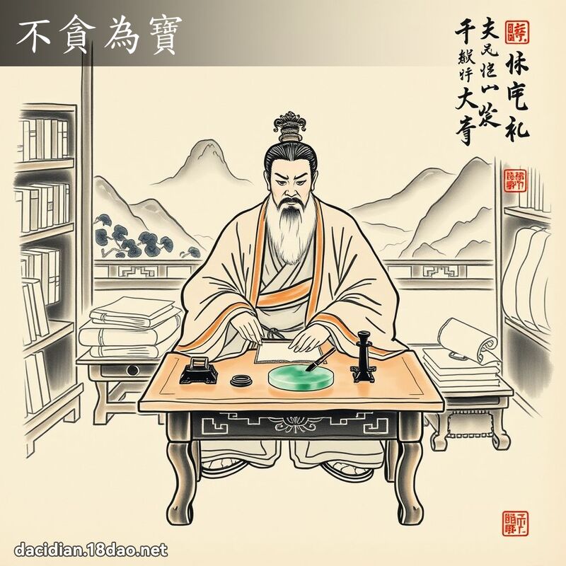 不贪为宝 配图