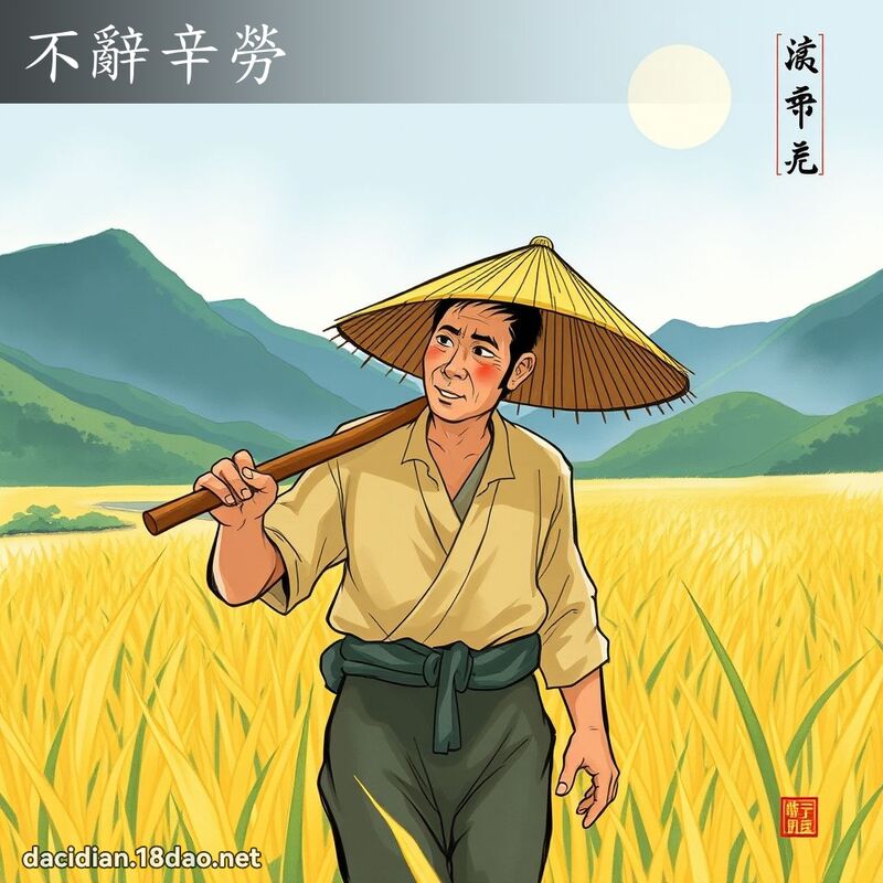 不辞辛劳 配图