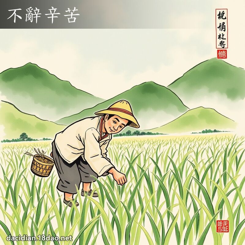 不辞辛苦 配图
