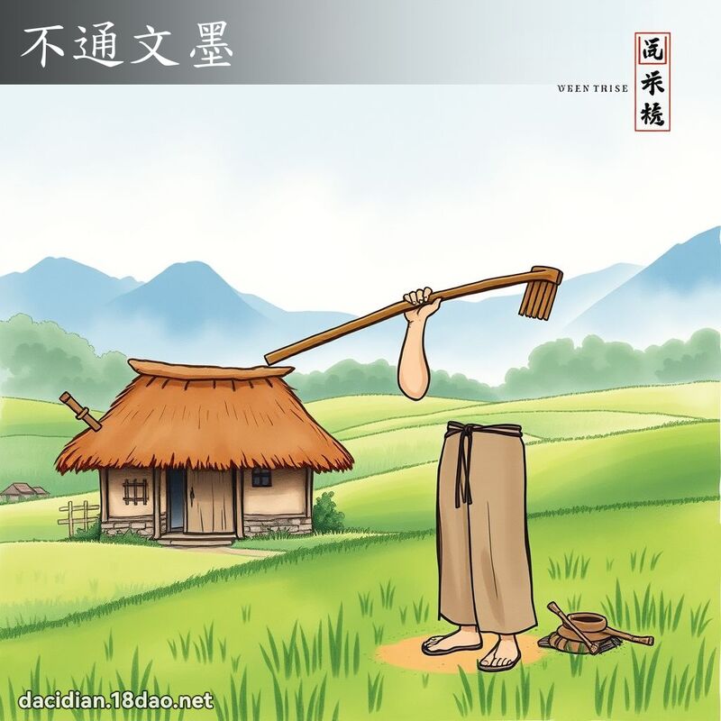 不通文墨 配图