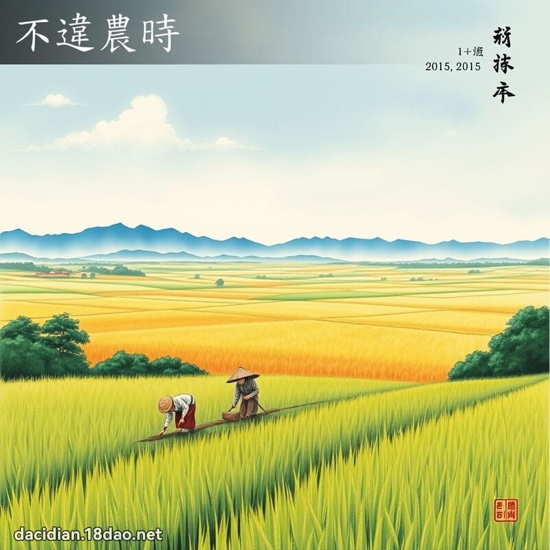 不违农时 配图