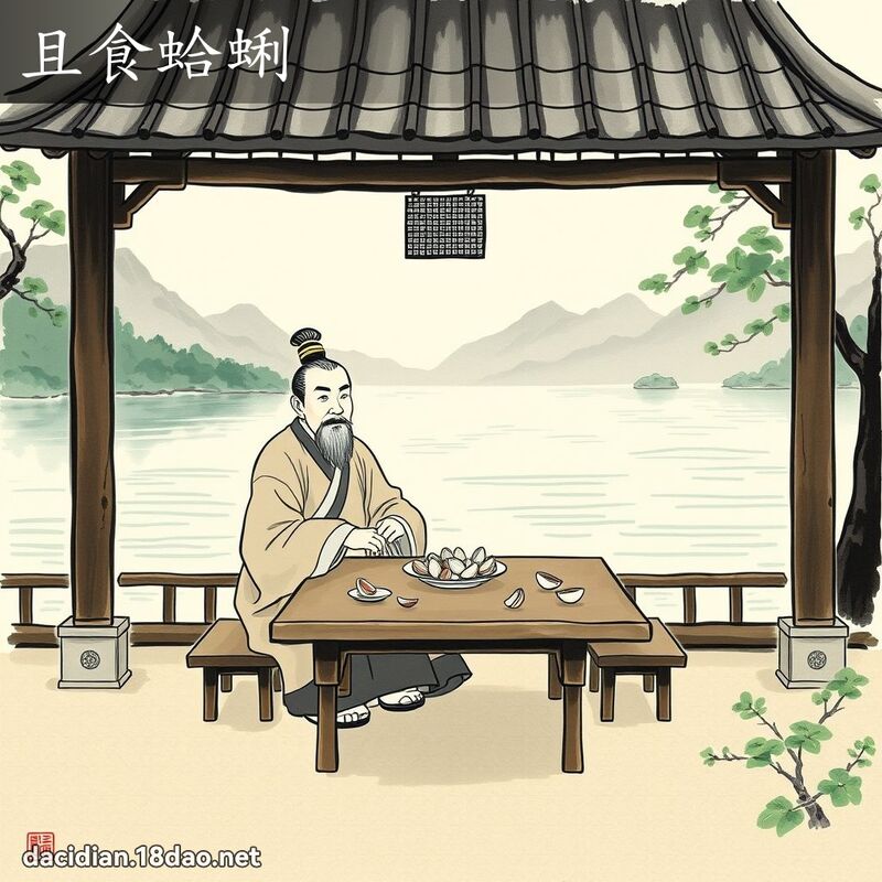 且食蛤蜊 配图