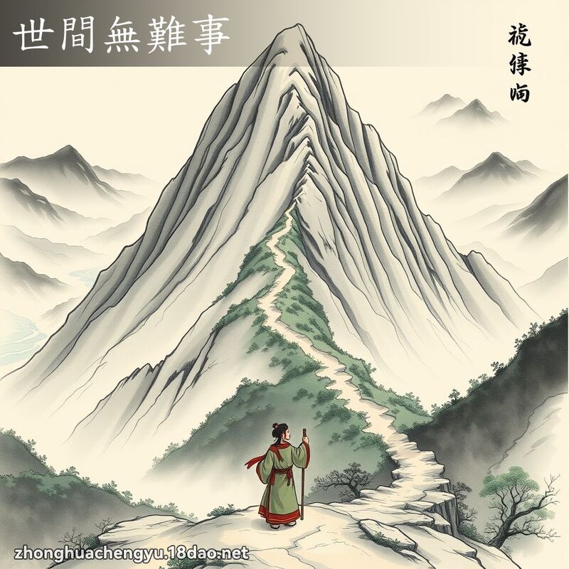 世間無難事 - 中華成語配圖