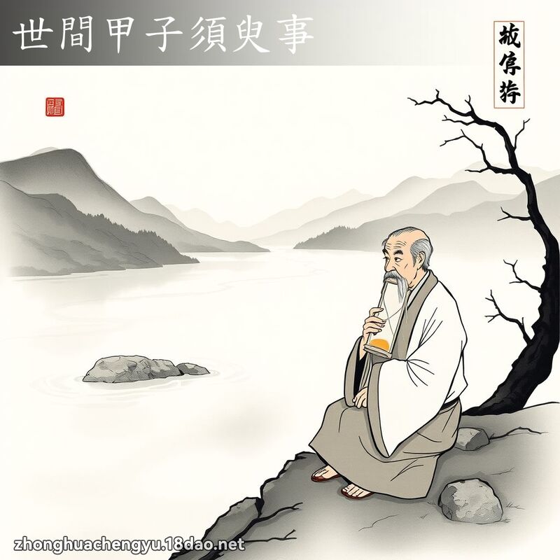 世間甲子須臾事 - 中華成語配圖