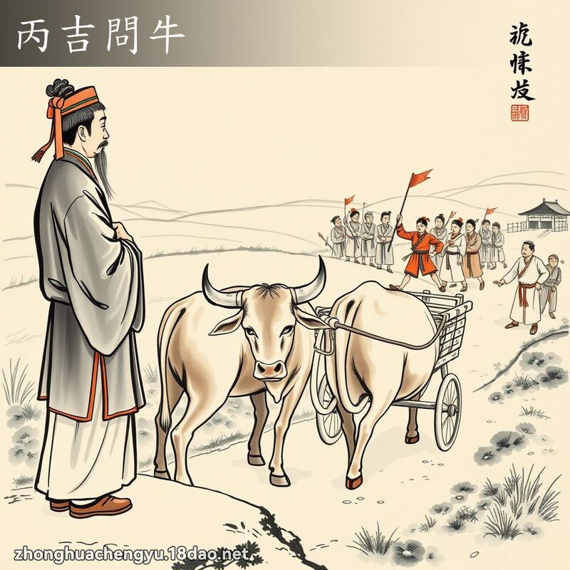 丙吉问牛 - 中华成语配图
