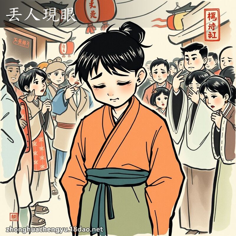 丟人現眼 - 中華成語配圖