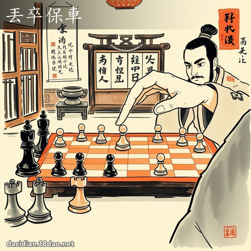 丟卒保车 - 中华成语配图