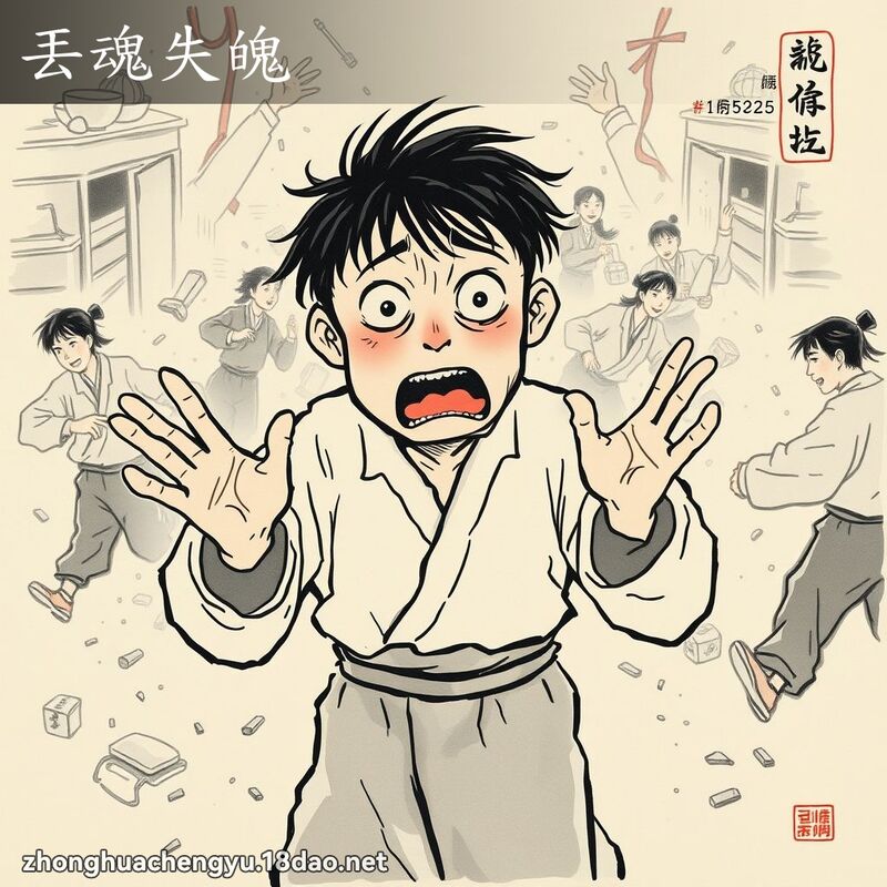 丟魂失魄 - 中华成语配图