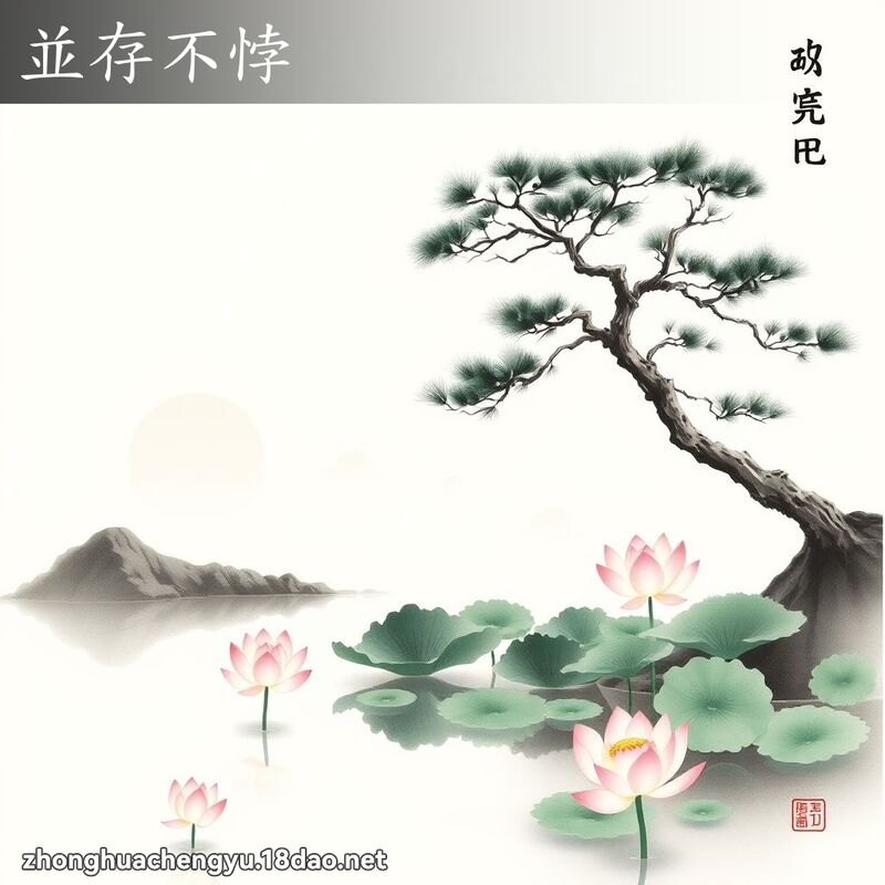並存不悖 - 中華成語配圖