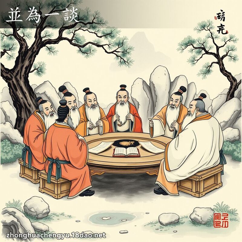 並為一談 - 中華成語配圖