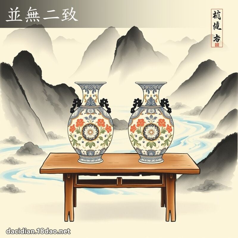 並無二致 - 中華成語配圖