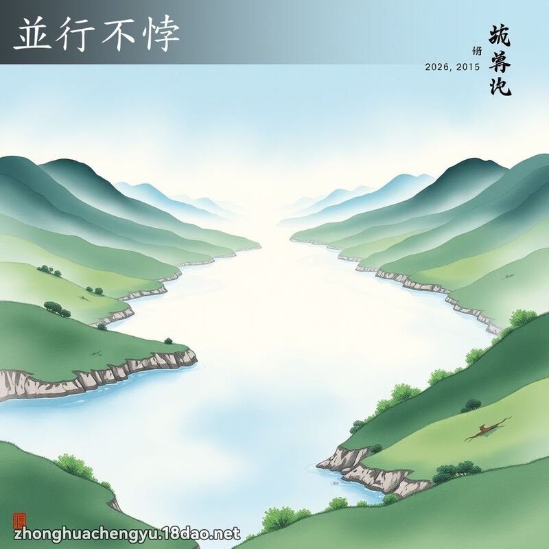 並行不悖 - 中华成语配图