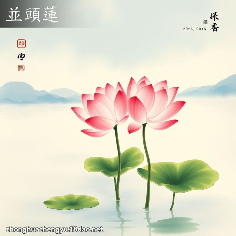 並頭蓮 - 中華成語配圖