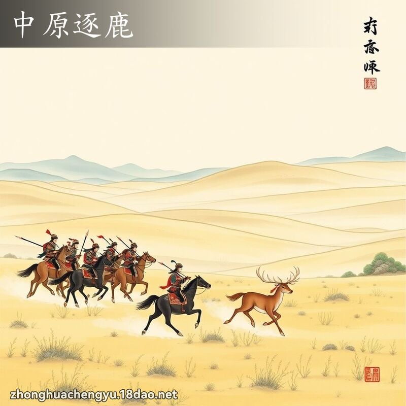中原逐鹿 - 中華成語配圖