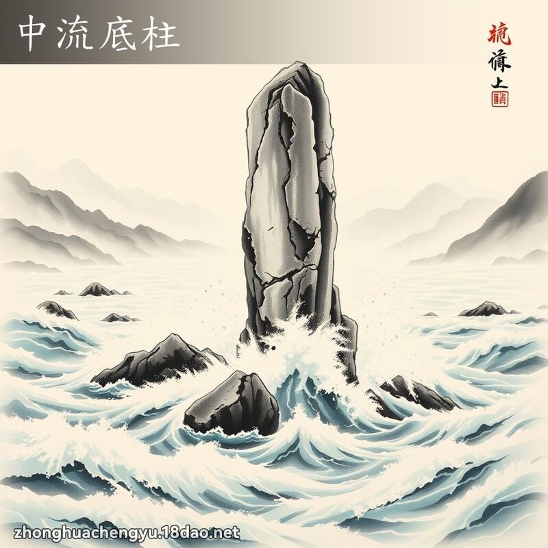 中流底柱 - 中華成語配圖
