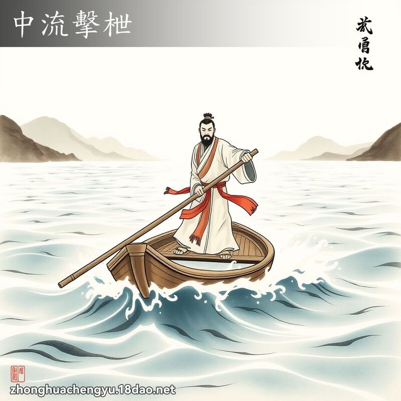中流擊枻 - 中華成語配圖