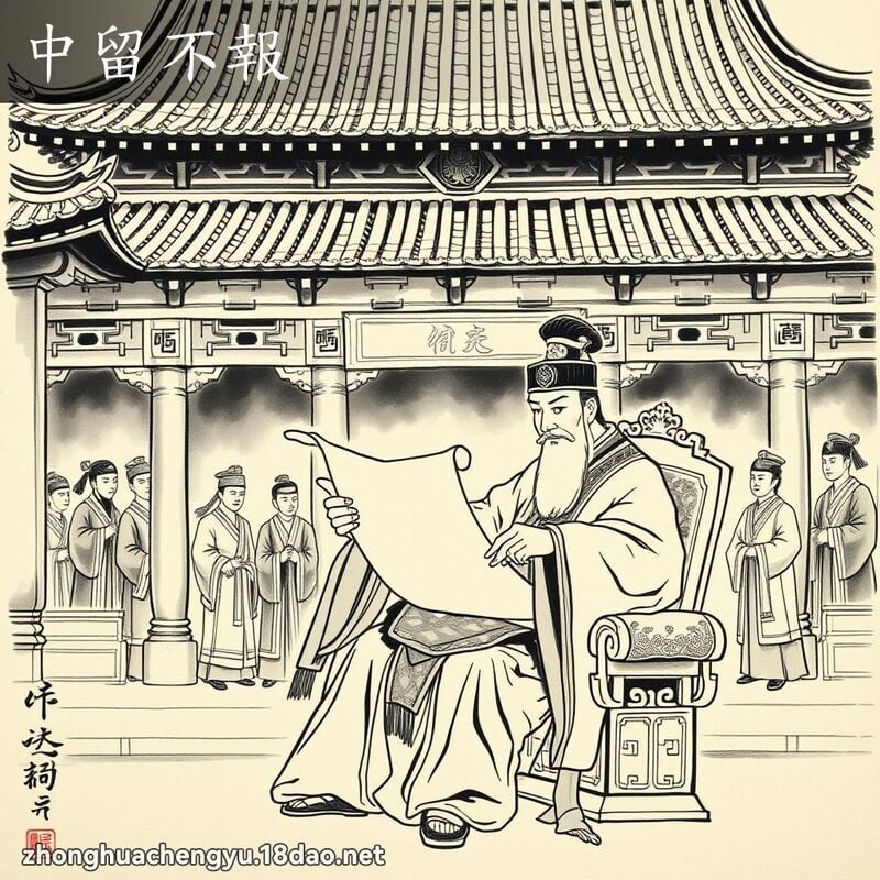 中留不報 - 中華成語配圖