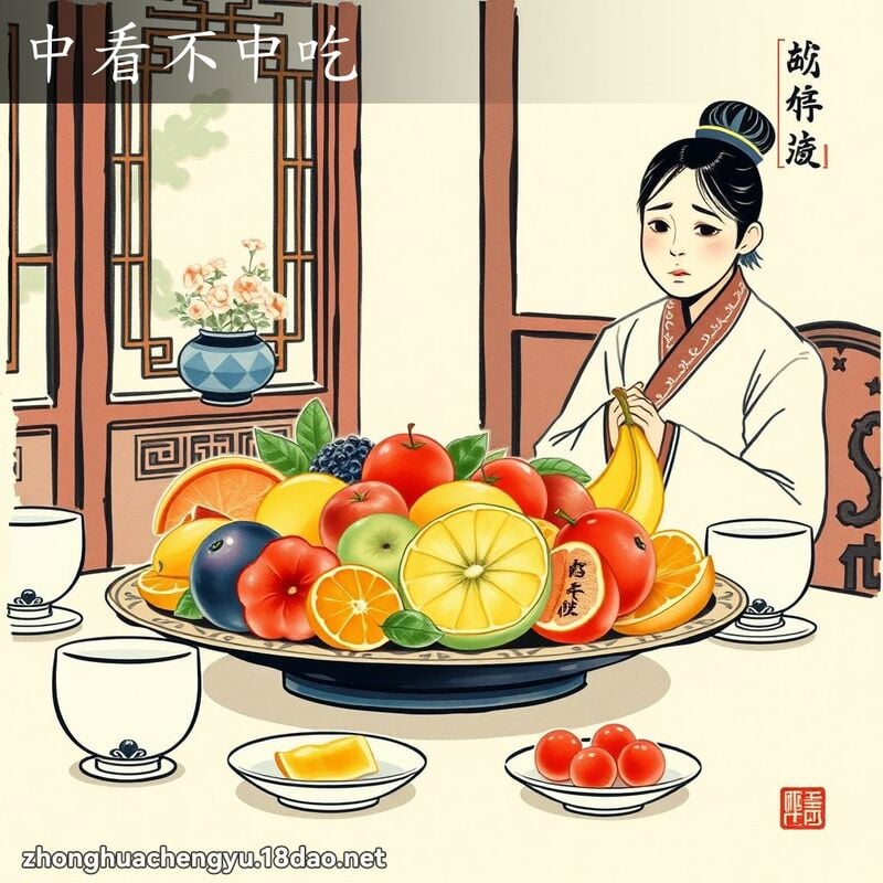 中看不中吃 - 中華成語配圖