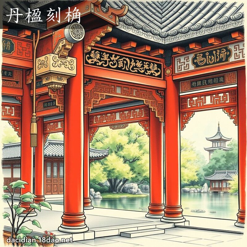丹楹刻桷 配图