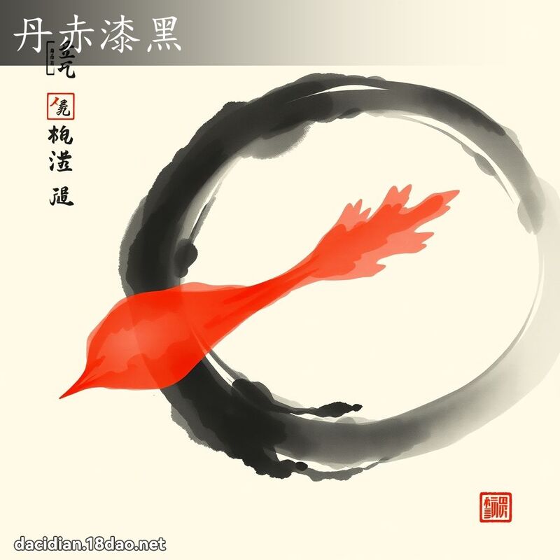丹赤漆黑 配图