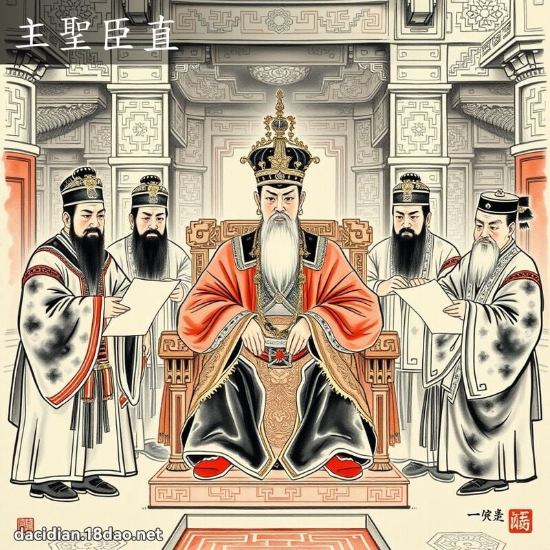主圣臣直 配图