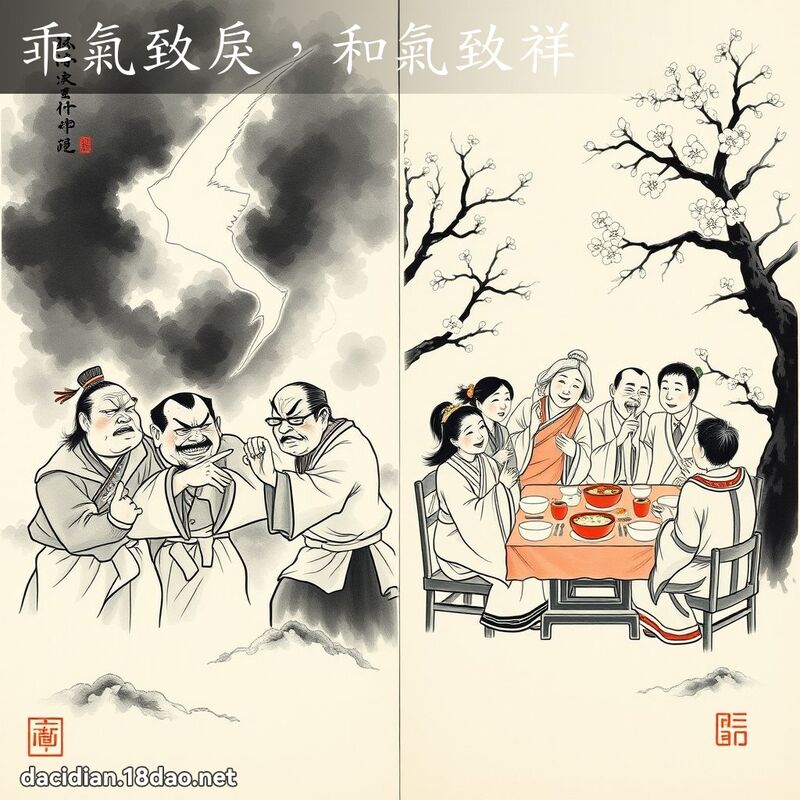 乖气致戾,和气致祥 配图
