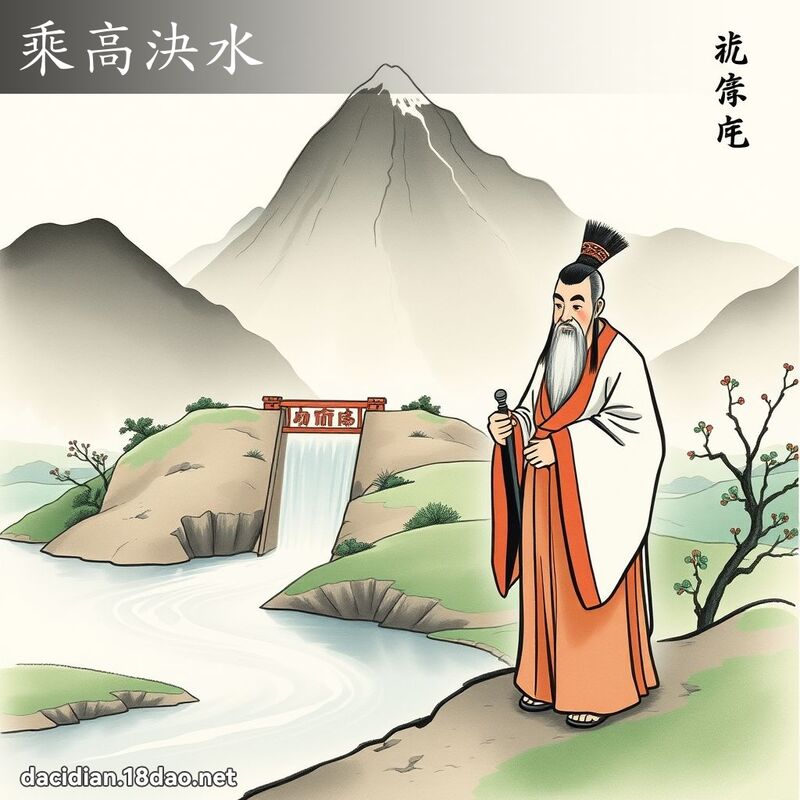 乘高决水 配图