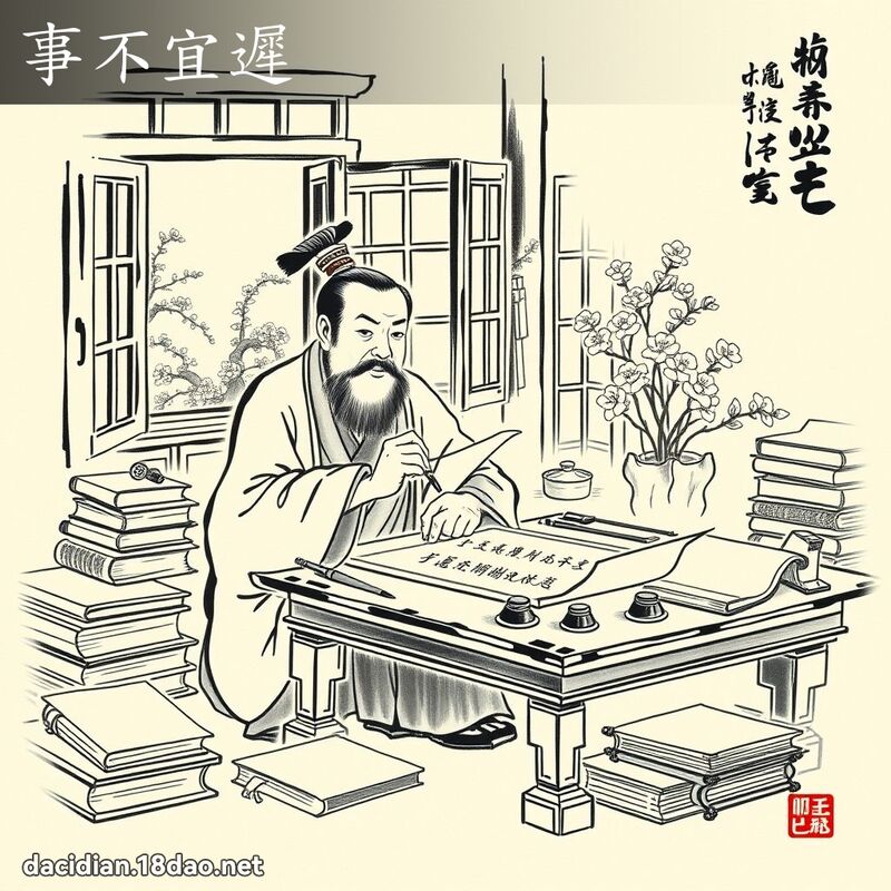 事不宜迟 配图