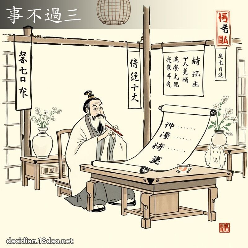 事不过三 配图