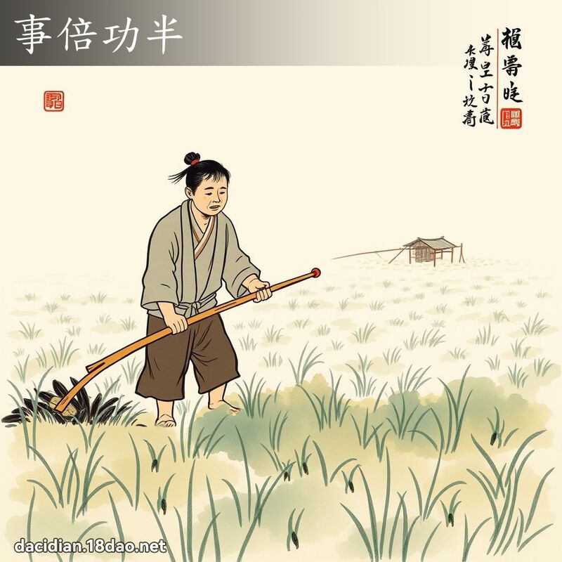 事倍功半 配图