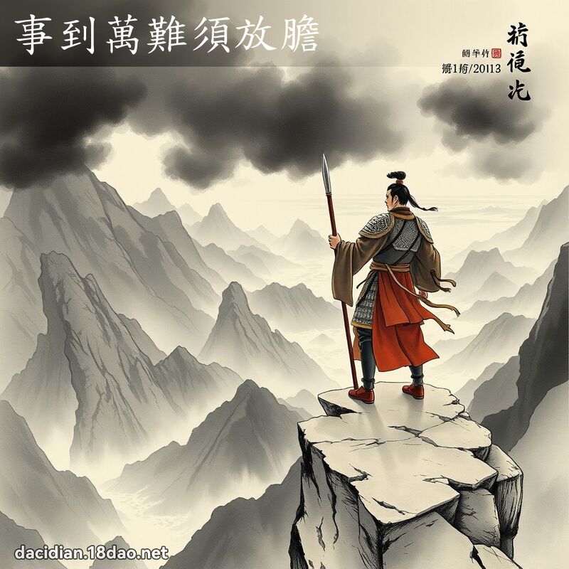 事到万难须放胆 配图