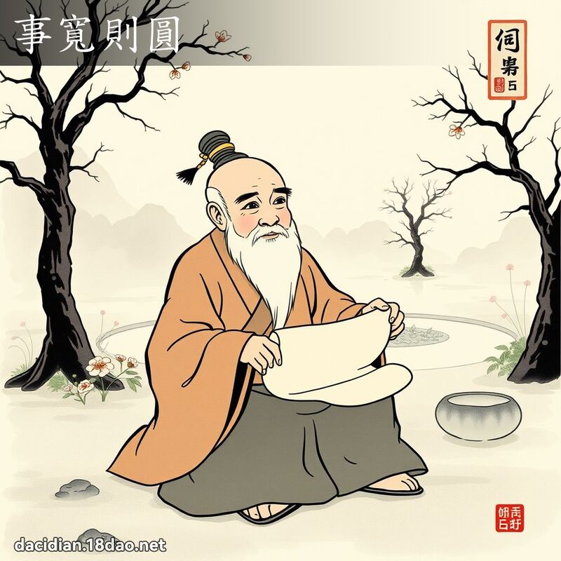 事宽则圆 配图