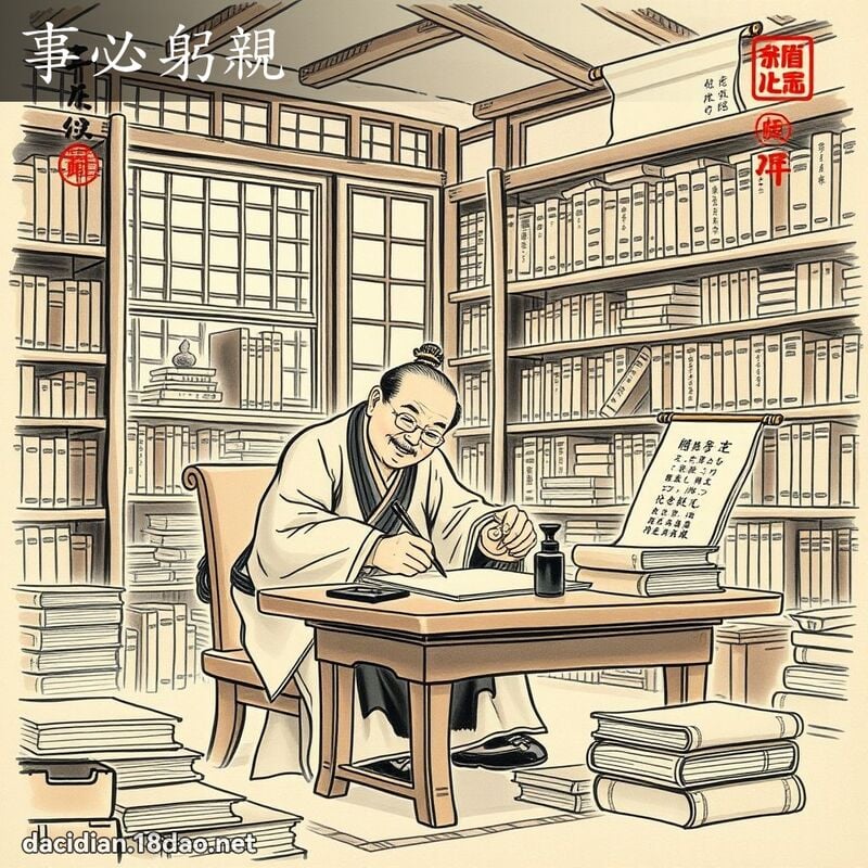 事必躬亲 配图