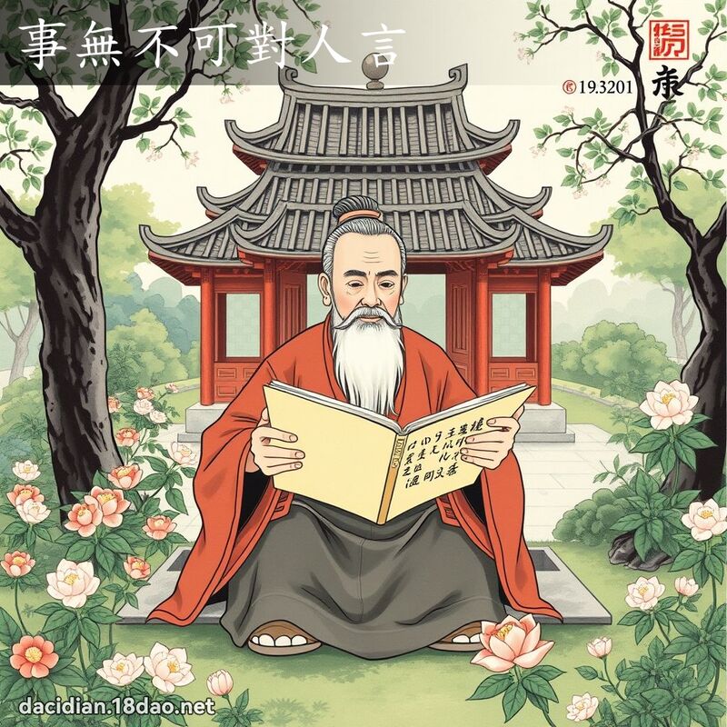 事无不可对人言 配图