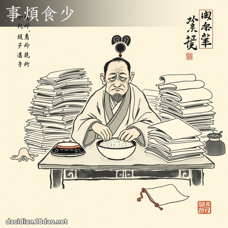 事烦食少 配图
