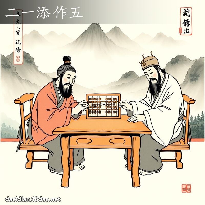 二一添作五 配图