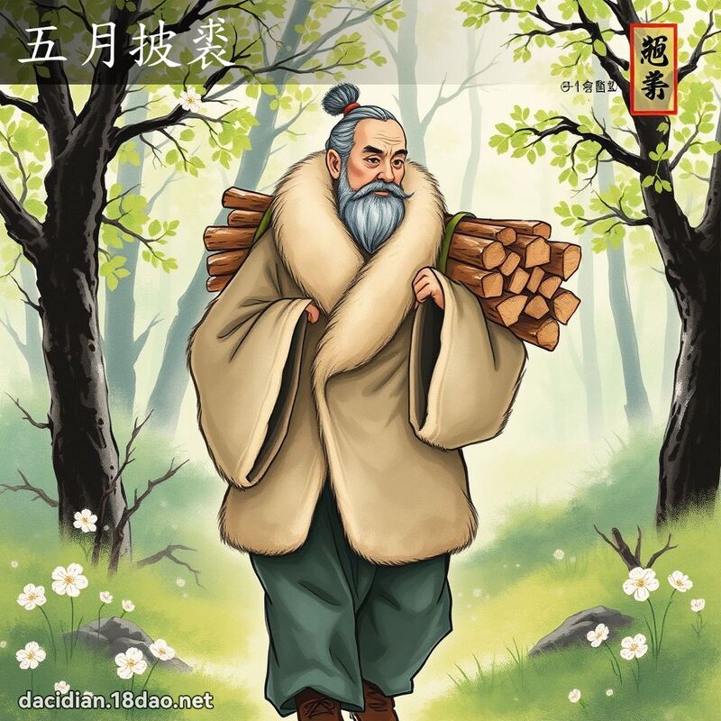 五月披裘 配图