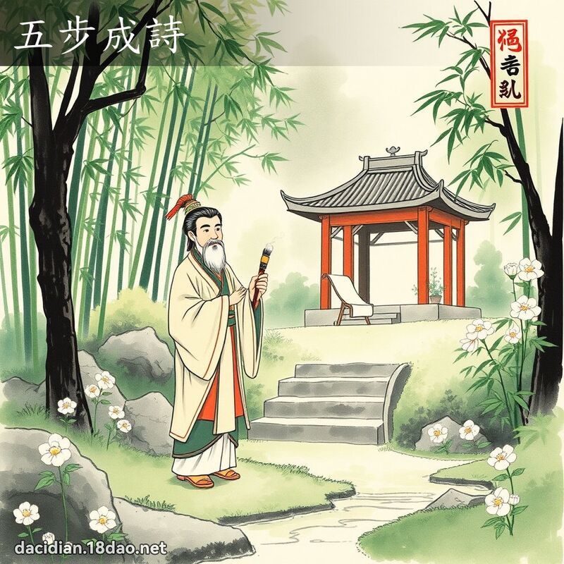 五步成诗 配图