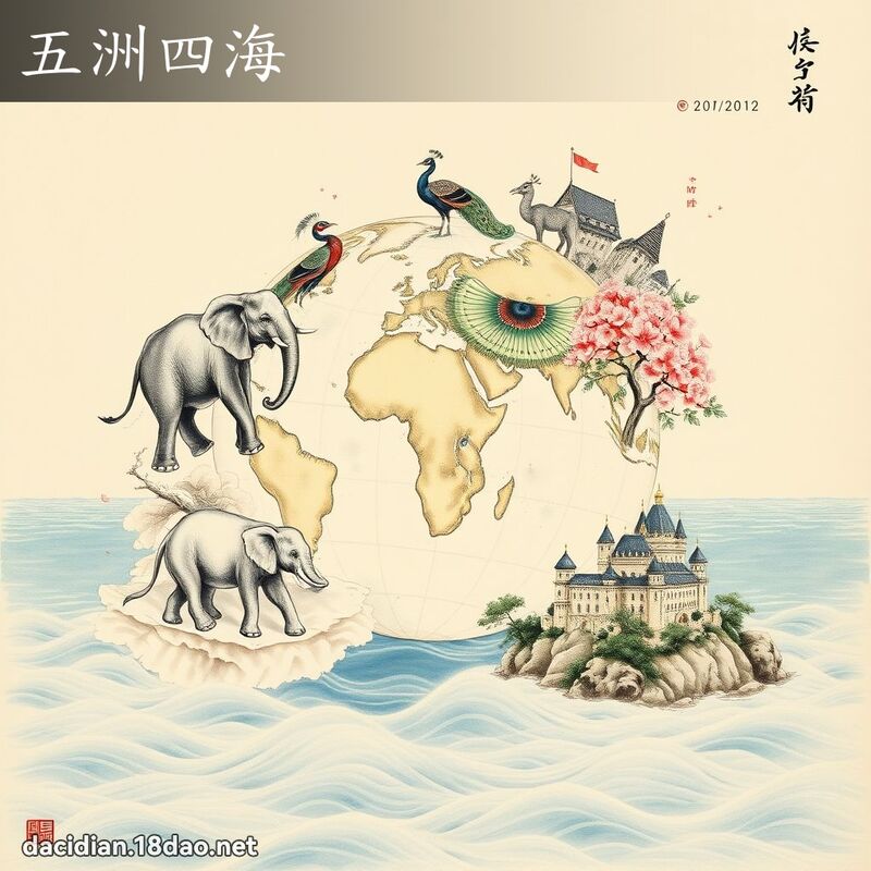 五洲四海 - 中華成語配圖