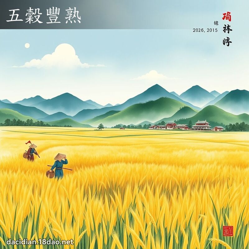 五谷丰熟 配图