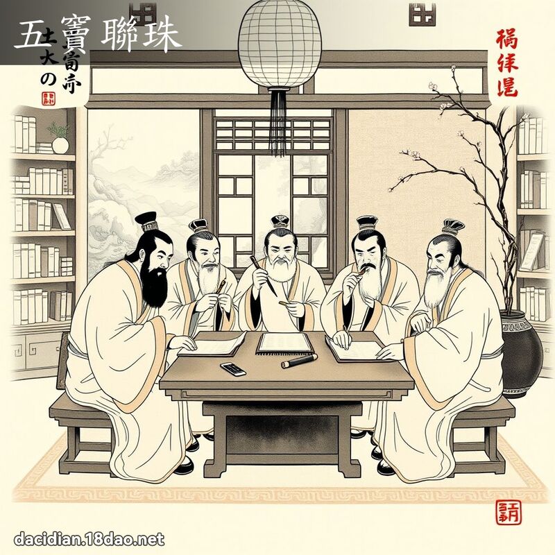 五竇聯珠 配图