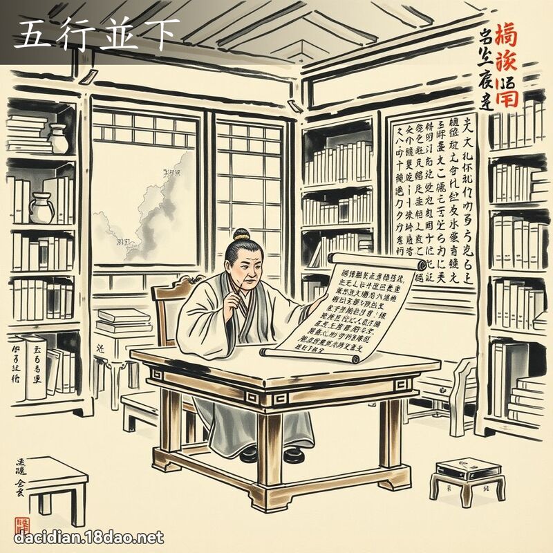 五行並下 配图