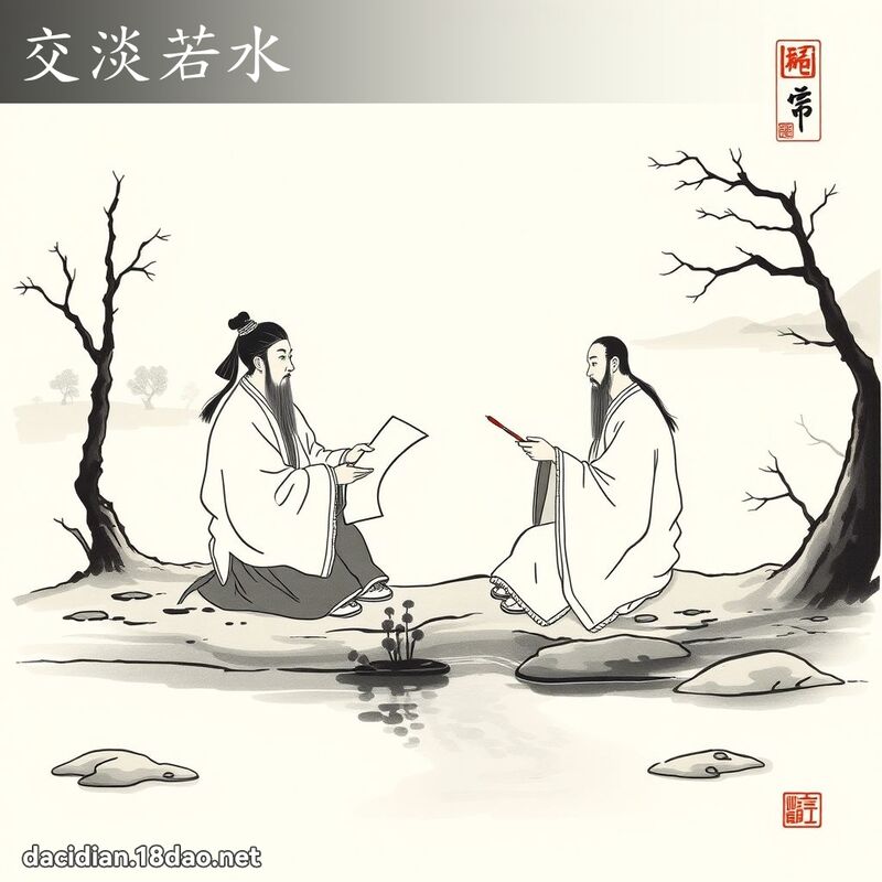 交淡若水 配图