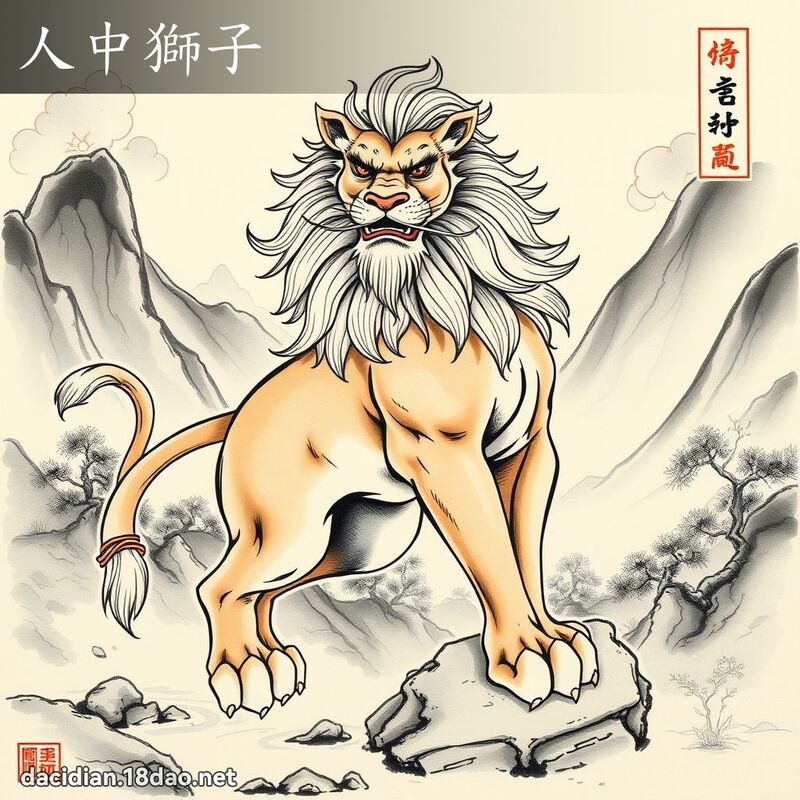 人中狮子 配图