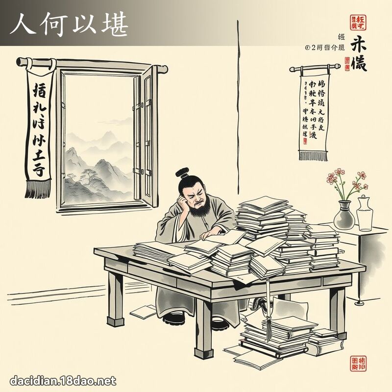 人何以堪 配图